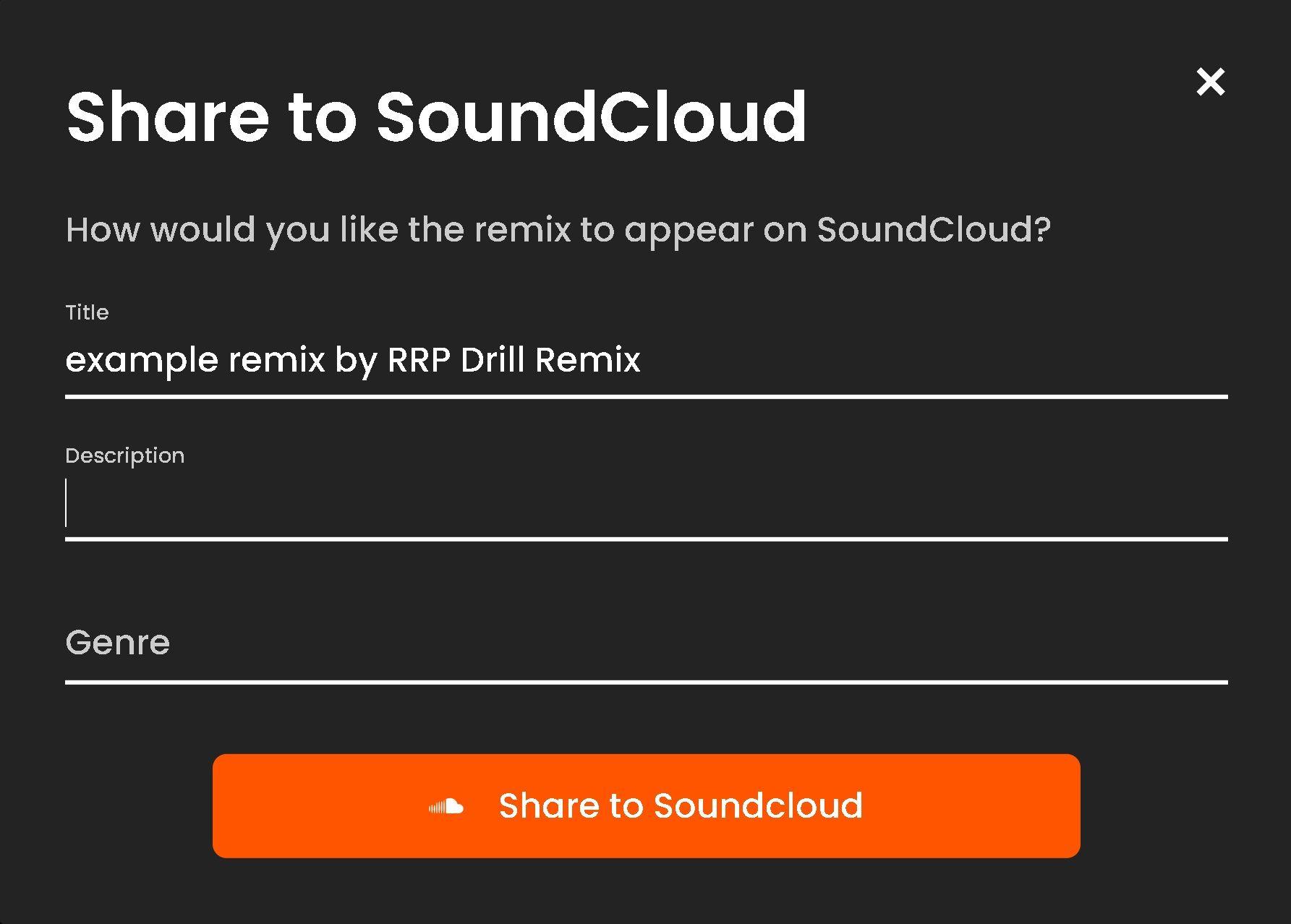 share to Soundcloud